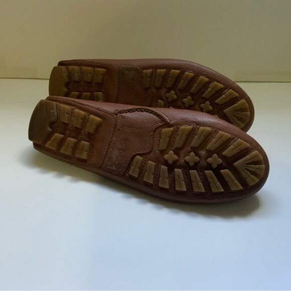 *COACH 'ARLENE' Classic Brown Loafer Logo Horsebit Flats - Picture 9 of 12